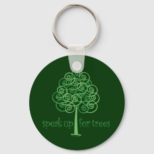 Speak Up for Trees - Tree Hugger Keychain