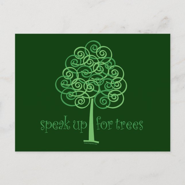Speak Up for Trees - Tree Hugger Postcard (Front)