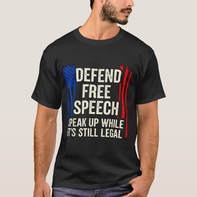 Speak Up While It’s Still Legal Human Dom Rights J T-Shirt (Front)