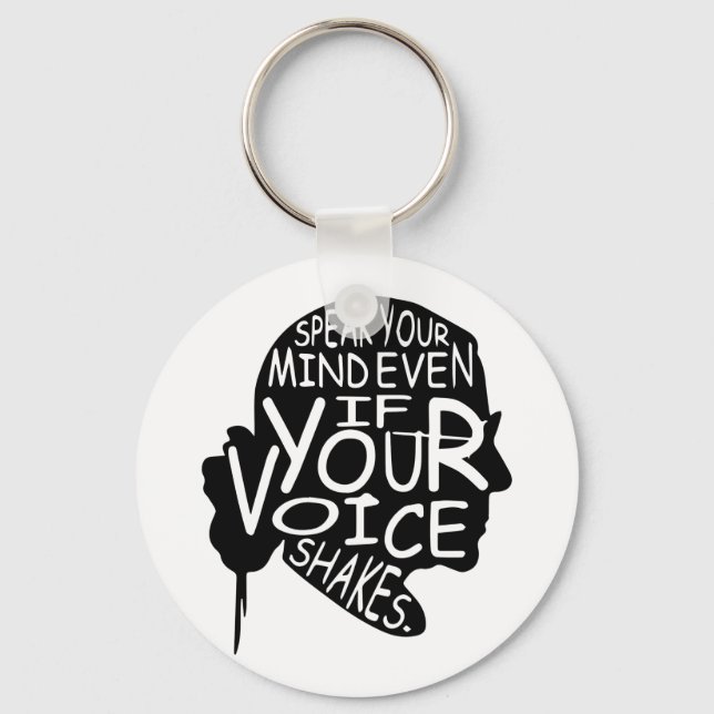 Speak Your Mind - Ruth Bader Ginsburg Keychain (Front)