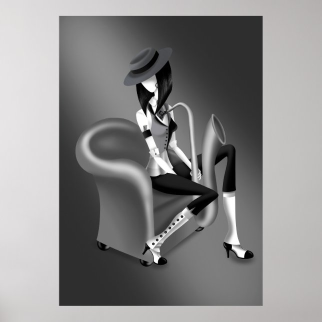 "Speakeasy" – Jazz-Inspired  Poster (Front)