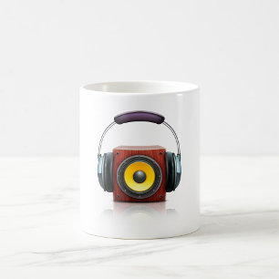 Speaker And Headphones Coffee Mug