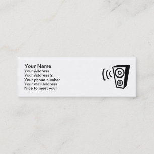 Speaker beat music mini business card