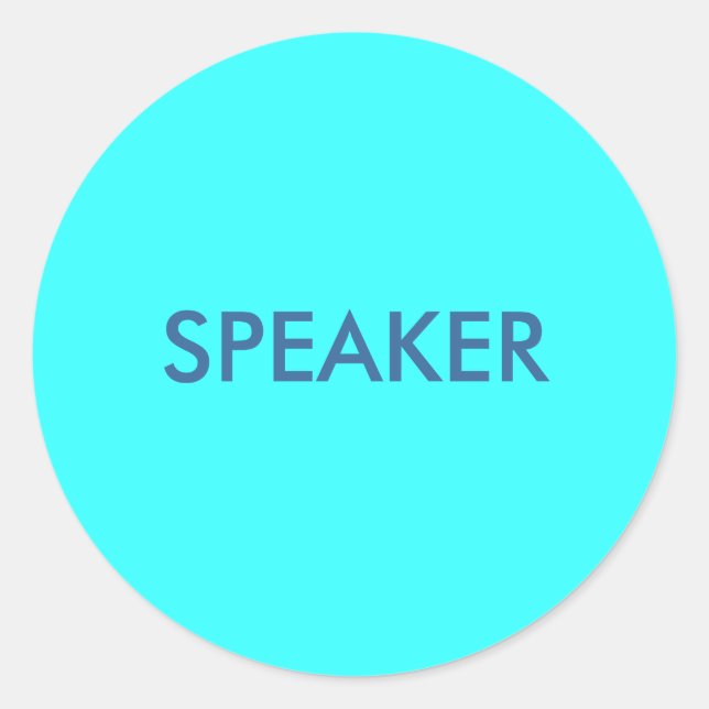 SPEAKER CLASSIC ROUND STICKER (Front)