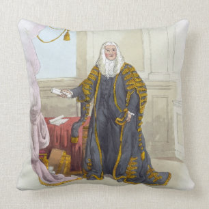 Speaker of the House of Commons, from 'Costume of Throw Pillow