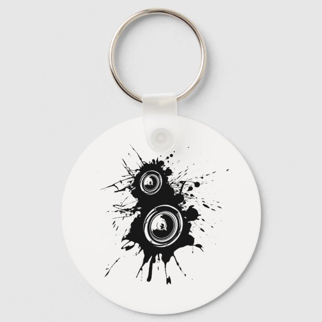 Speaker Splatter Keychain (Front)