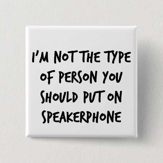 Speakerphone 2 Inch Square Button (Front)