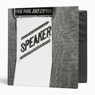 Speaker's badge for the Suffragette meeting Binder