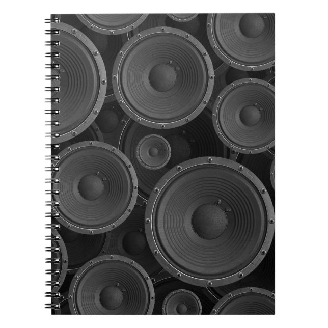 Speakers: Continuous Texture Seamless Pattern. Notebook (Front)