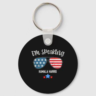 Speaking Harris 2020 Aviator Sungles American Flag Keychain