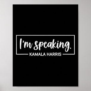 Speaking Harris Waltz 2024 Election Kamala Harris Poster