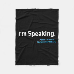 Speaking Kamala Harris 2020 Aka Soror Melanin Hbcu Fleece Blanket