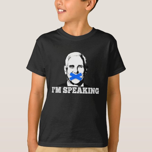 Speaking Kamala Harris Funny Vice President Debate T-Shirt (Front)