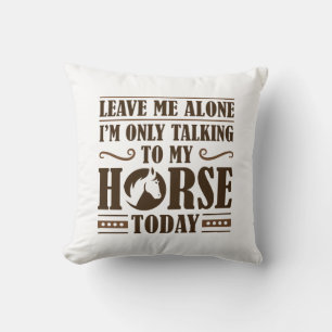 Speaking To My Horse Throw Pillow