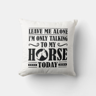 Speaking To My Horse Throw Pillow