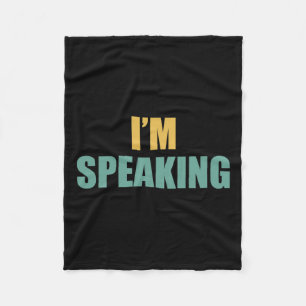 Speaking Vintage Design Kamala Harris Debate Quote Fleece Blanket