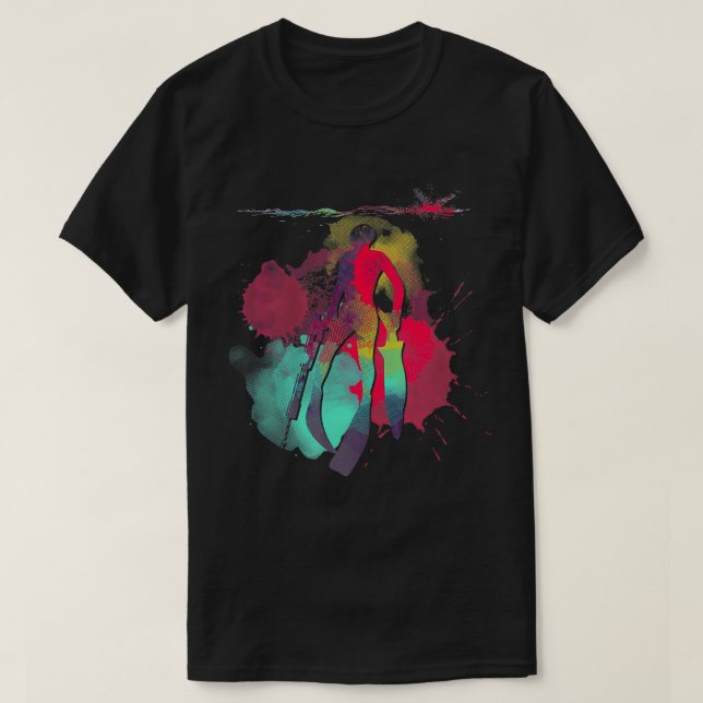Spear Fisherman Gift Freediving Scuba Diving Spear T-Shirt (Design Front)
