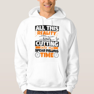 Spear Fishing Funny Saying Hobby Hoodie