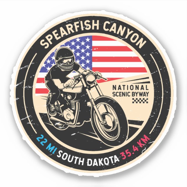 Spearfish Canyon South Dakota Motorcycle (Front)