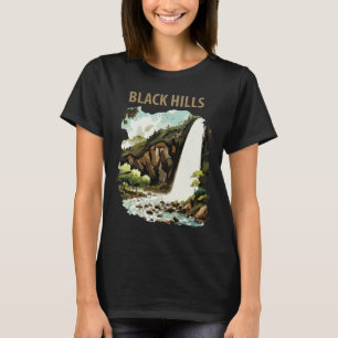 Spearfish Falls Black Hills Retro Travel T-Shirt