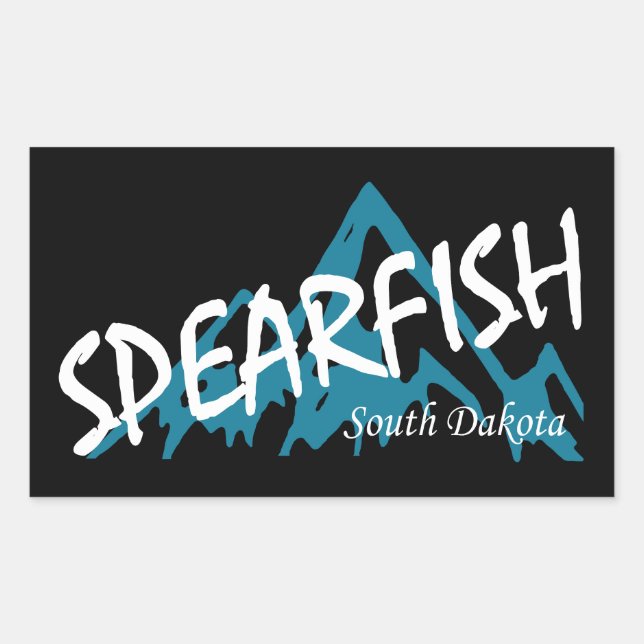 Spearfish South Dakota Mountain Sticker (Front)