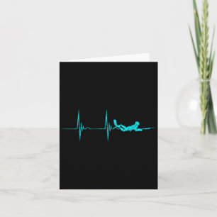 Spearfishing Heartbeat Ekg Pulse Dive Spearfisher  Card