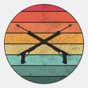 Spearfishing Spearfisher Deep Sea Fishing Classic Round Sticker