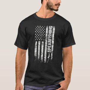 Spearfishing us flag diving spearfisher outfit T-Shirt