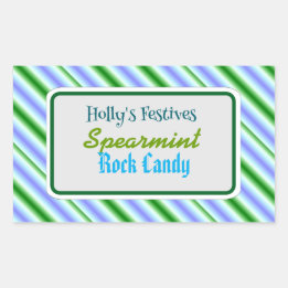 Spearmint rock candy label