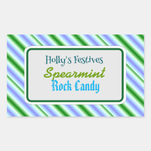 Spearmint rock candy label
