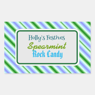 Spearmint rock candy label