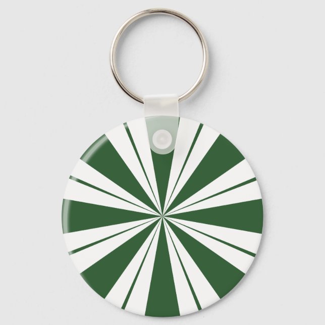 Spearmint Stripe Candy Keychain (Front)