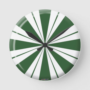 Spearmint Stripe Candy Round Clock