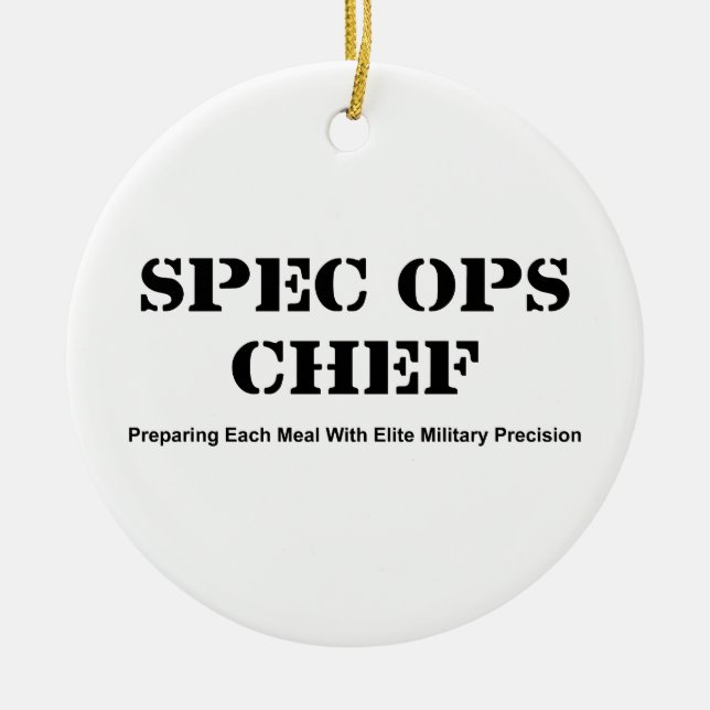 Spec Ops Chef Ceramic Ornament (Front)