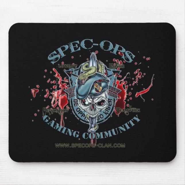 Spéc.-Ops Logo noir 2 de tapis de souris (Devant)
