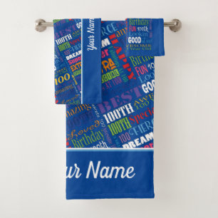 Special 100th Birthday Party Personalized Gifts  Bath Towel Set