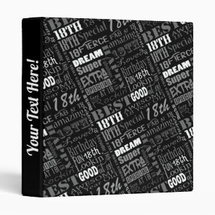 Special 18th Birthday Party Personalized Monogram Binder