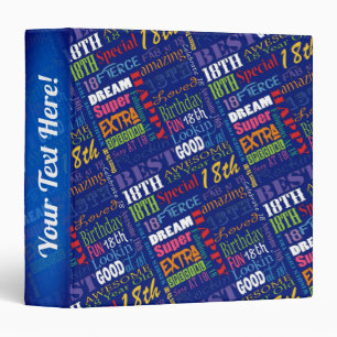 Special 18th Birthday Party Personalized Monogram Binder