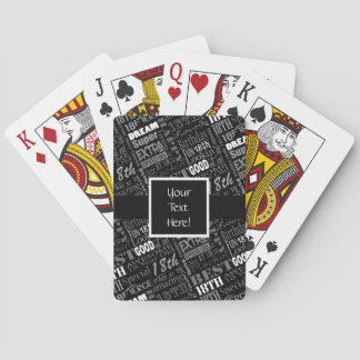 Special 18th Birthday Party Personalized Monogram Playing Cards