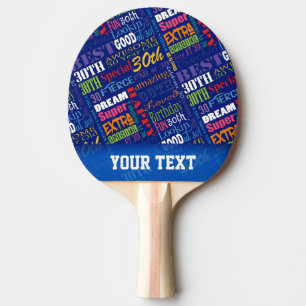 Special 30th Birthday Party Personalized Monogram Ping Pong Paddle