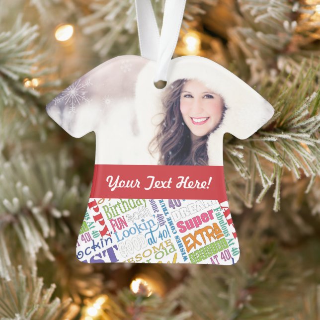 Special 40th Birthday Party Personalized Gifts Ornament (Tree)