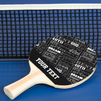 Special 40th Birthday Party Personalized Monogram Ping Pong Paddle