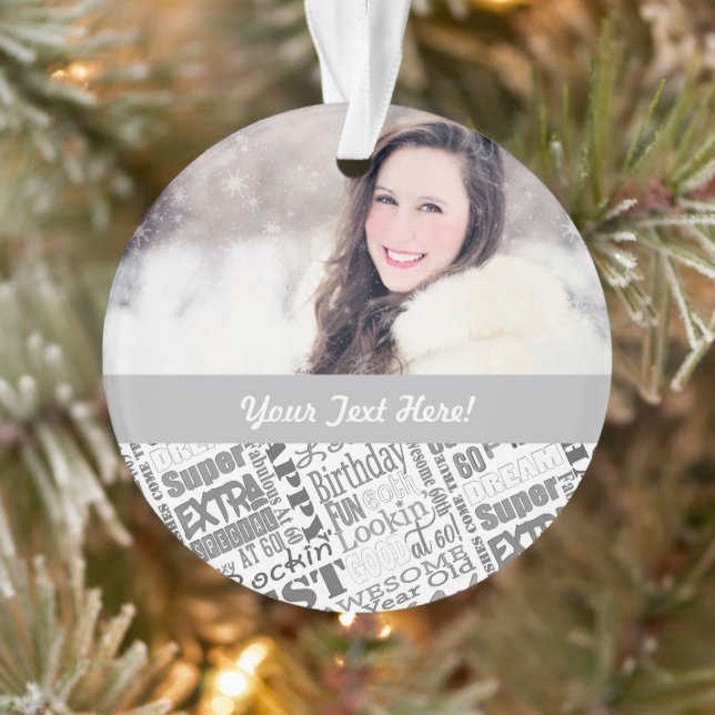 Special 60th Birthday Party Personalized Gifts Ornament (Tree)