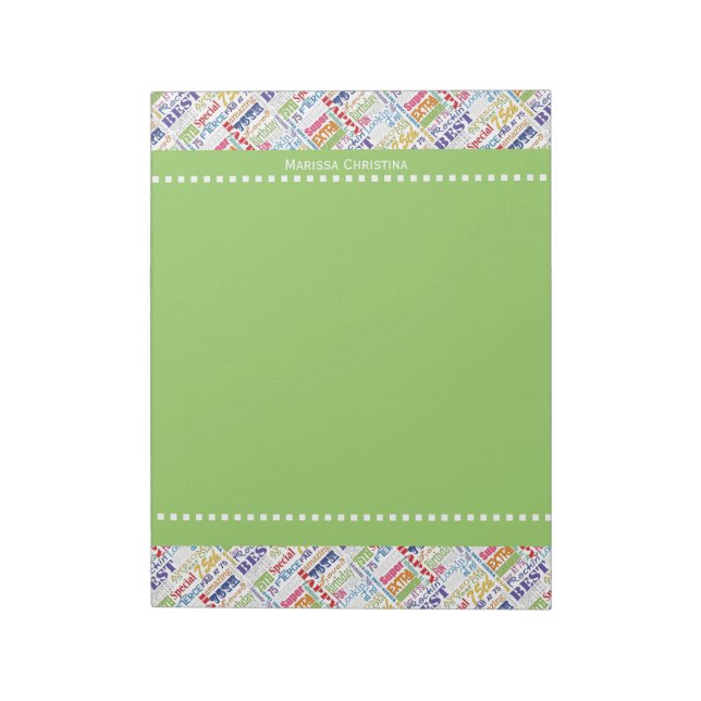 Special 75th Birthday Party Personalized Gifts Notepad (Rotated)