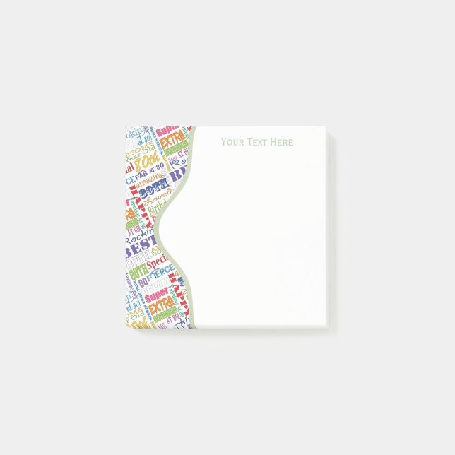 Special  80th Birthday Party Personalized Gifts Post-it Notes (Front)