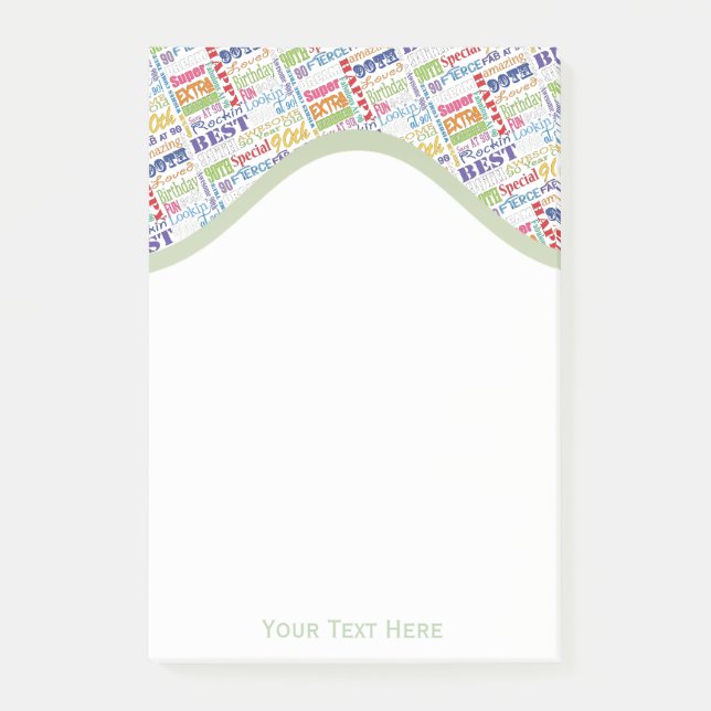 Special 90th Birthday Party Personalized Gifts Post-it Notes (Front)