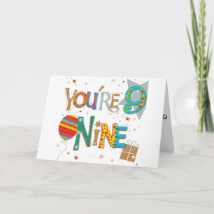 SPECIAL **9** YEAR OLD BIRTHDAY WISHES CARD