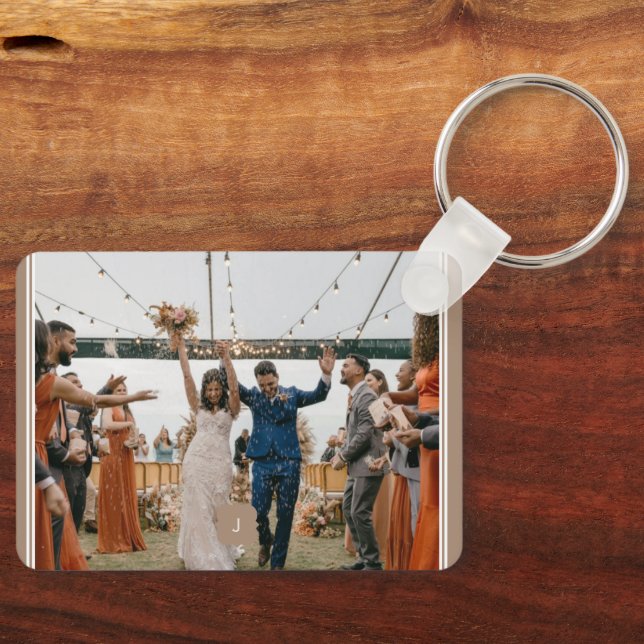 Special Add Photo Monogram Keychain (Front)