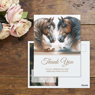 Special Add Photo Wedding Thank You Postcard