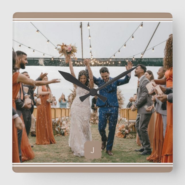 Special Add Photo Wedding Wall Clock (Front)